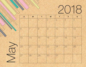 May Calendar Kraft (Free Printable)