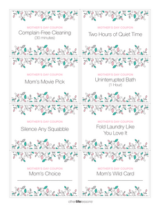 Mother's Day Coupons (Free Printable)