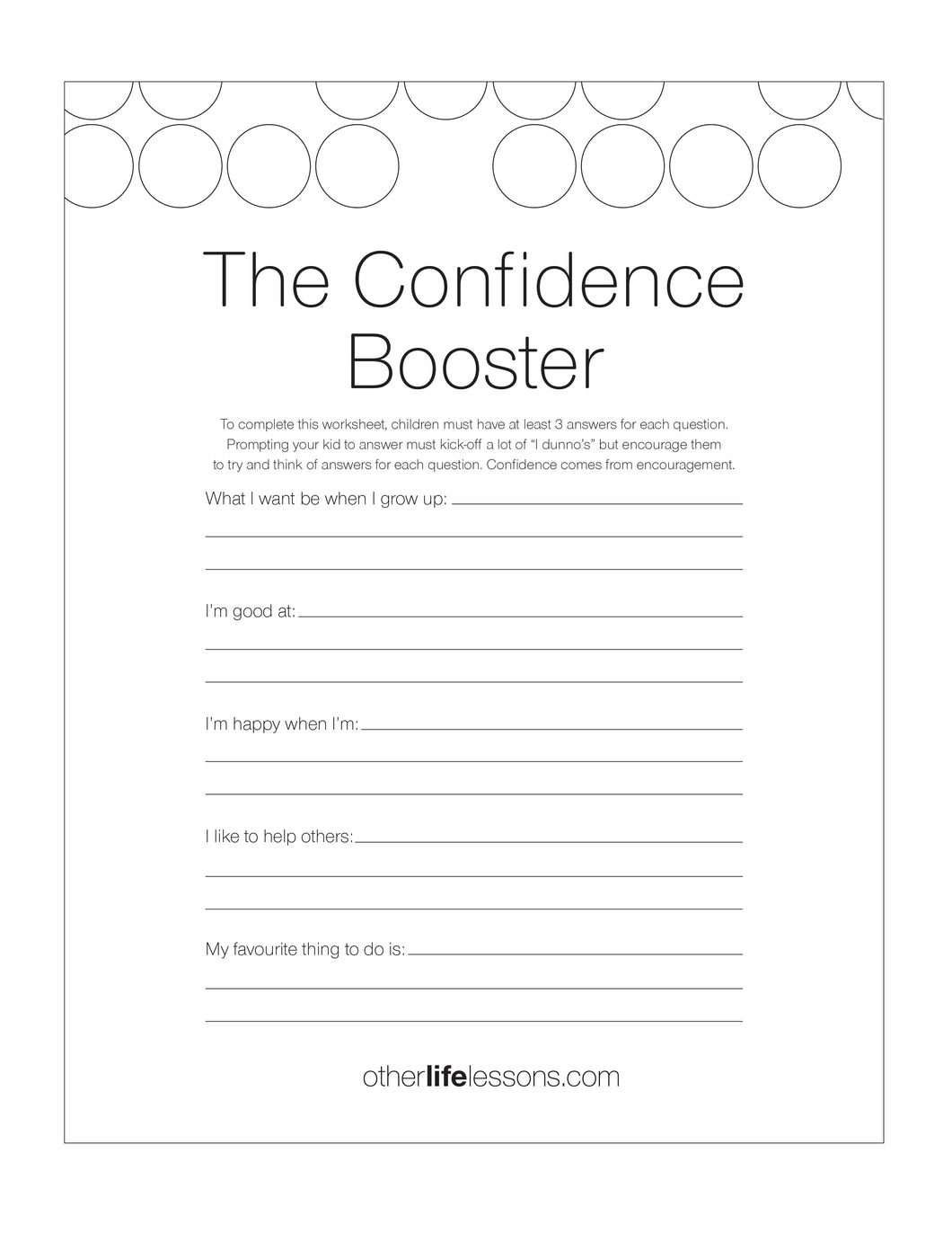 The Confidence Booster (Free Printable)